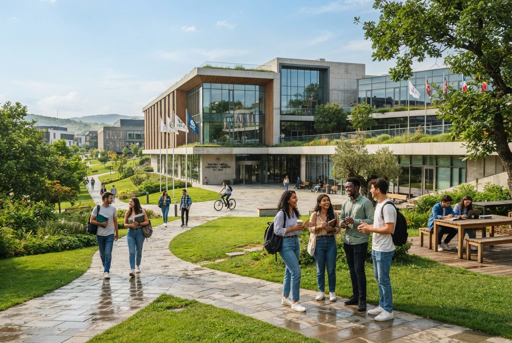University campus representing higher education and international academic engagement